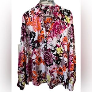 XL Blouse by Dana Buchman floral flowers